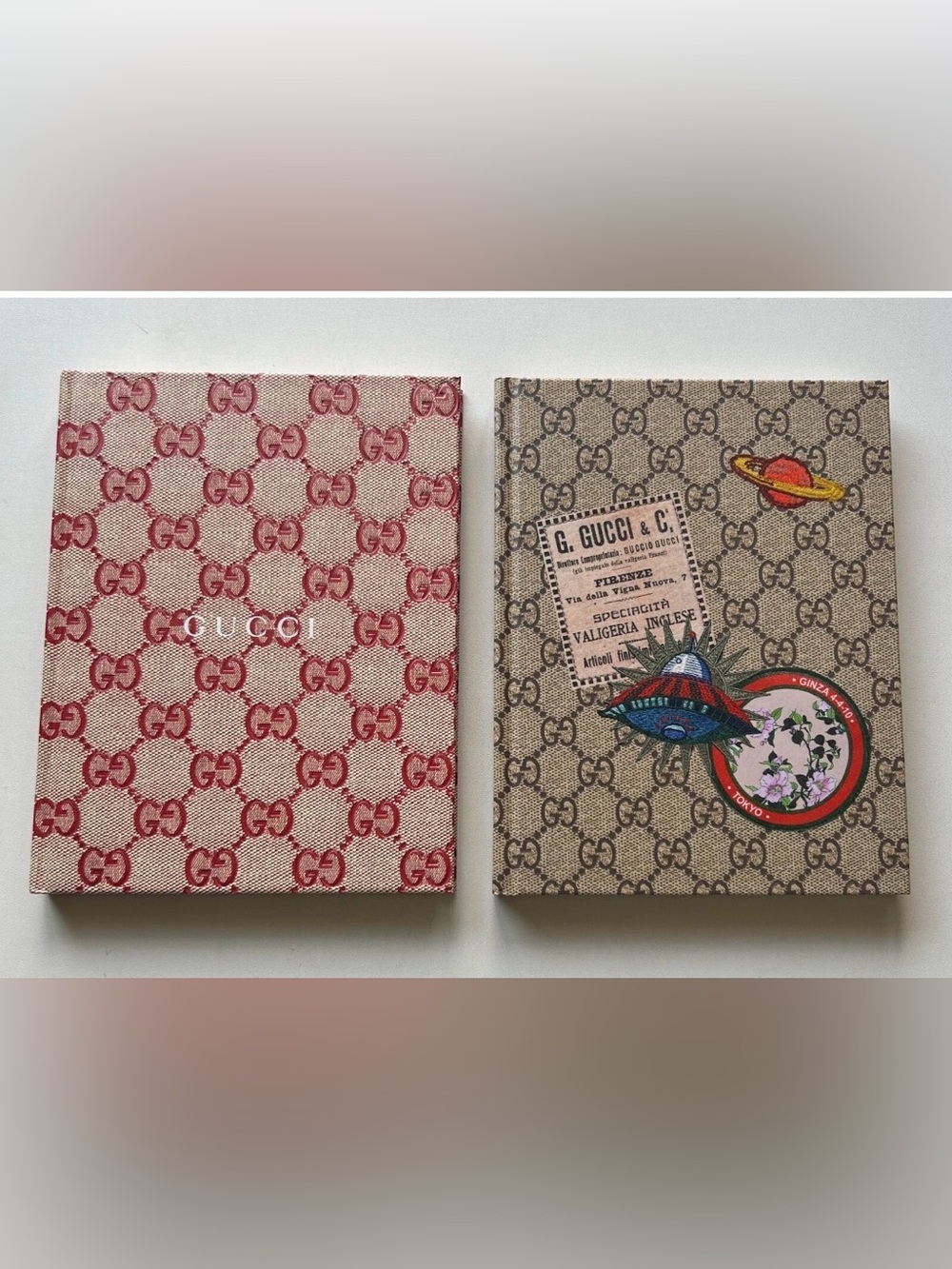 Gucci Monogram Notebook Red & Brown -Selling Separately -Preowned